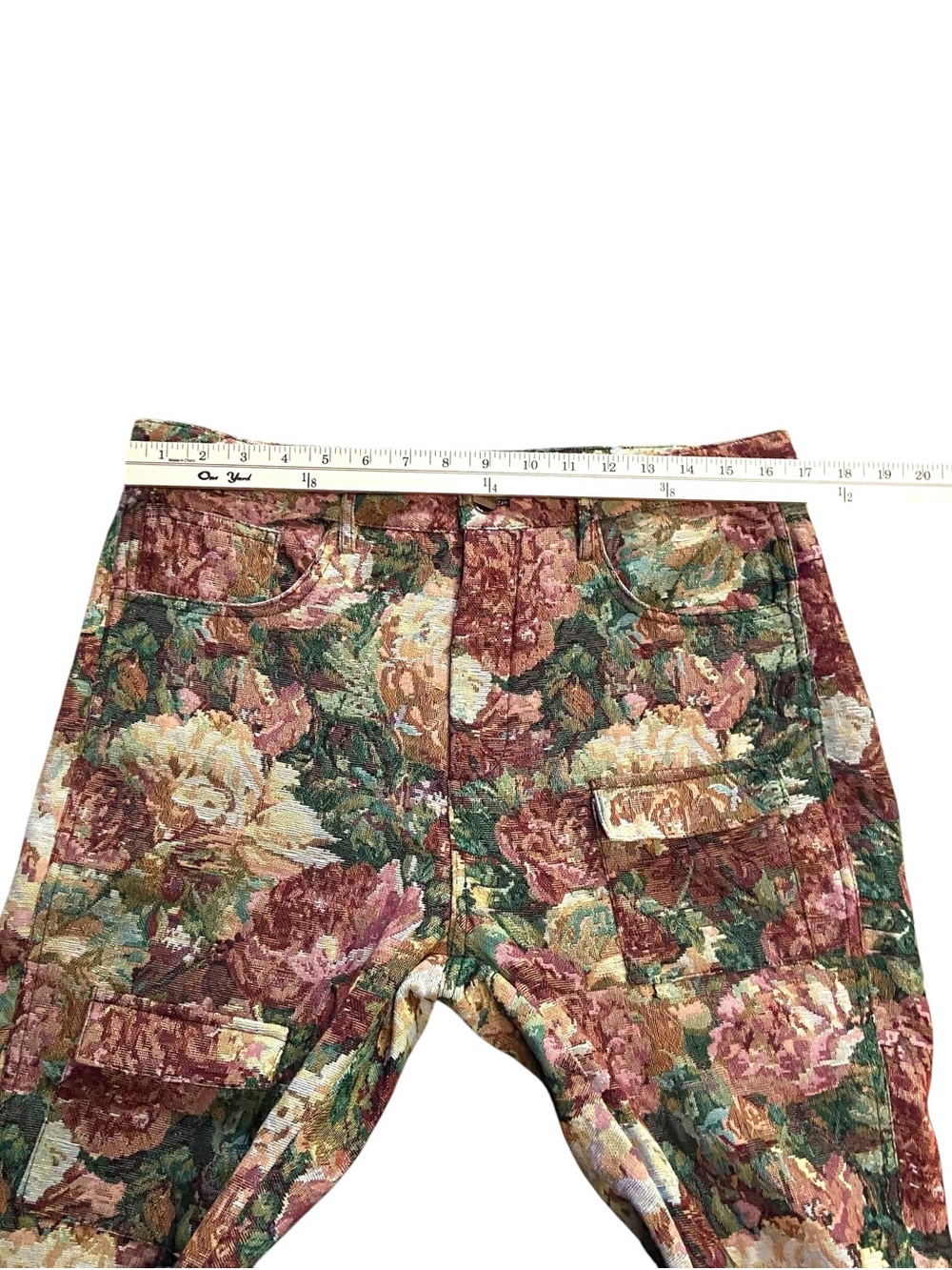 Novamen Pissarro Tapestry Slim Stacked Flare Pants - Multi 34 - Picture 12 of 15